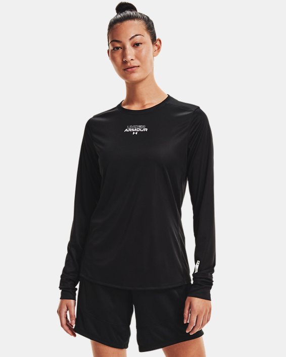Women's UA Long Sleeve Shooting Shirt, Black, pdpMainDesktop image number 0